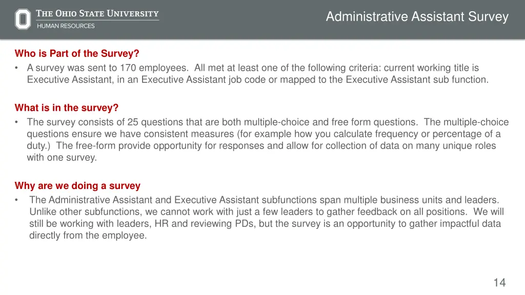 administrative assistant survey