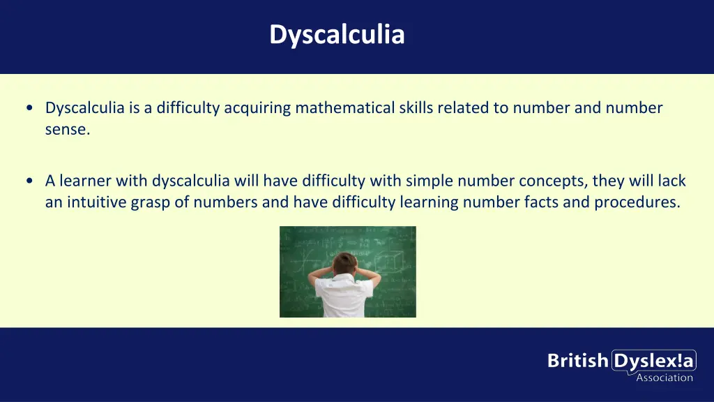 dyscalculia
