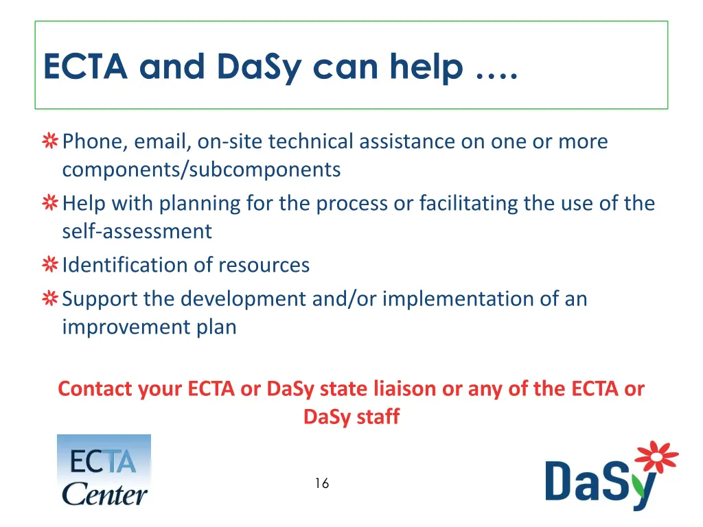 ecta and dasy can help