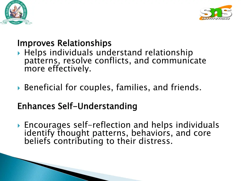 improves relationships helps individuals