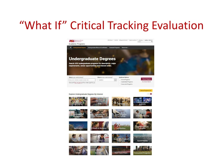 what if critical tracking evaluation