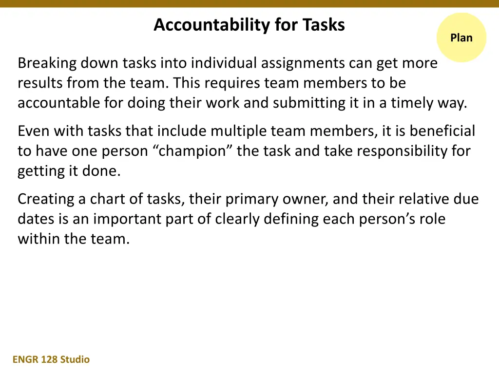 accountability for tasks