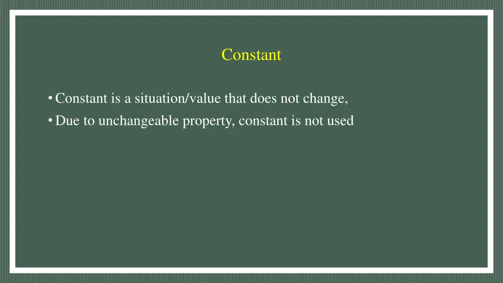 constant