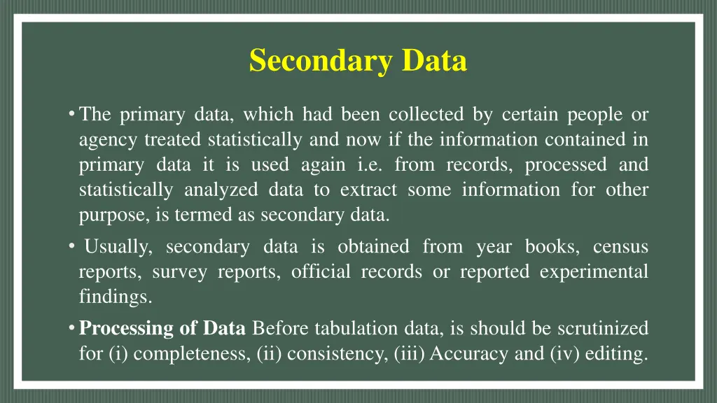 secondary data