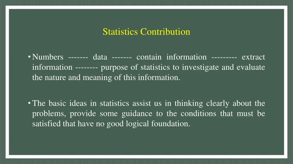 statistics contribution