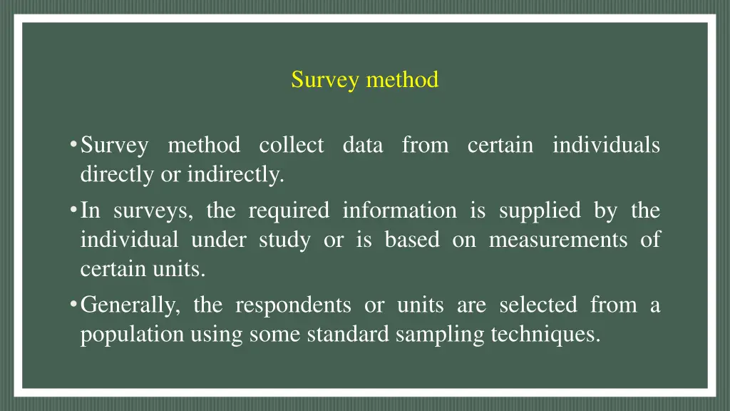 survey method