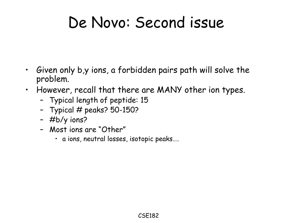 de novo second issue