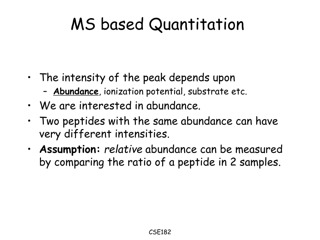 ms based quantitation 1