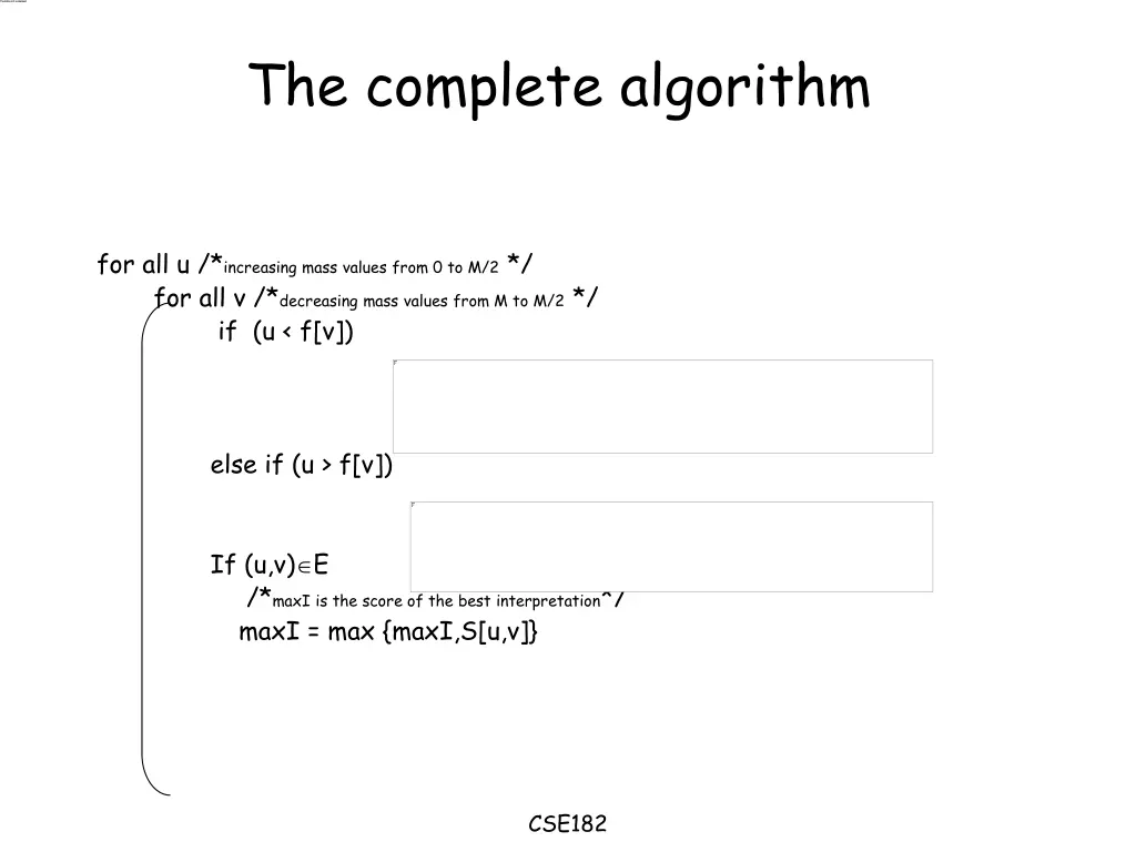 the complete algorithm