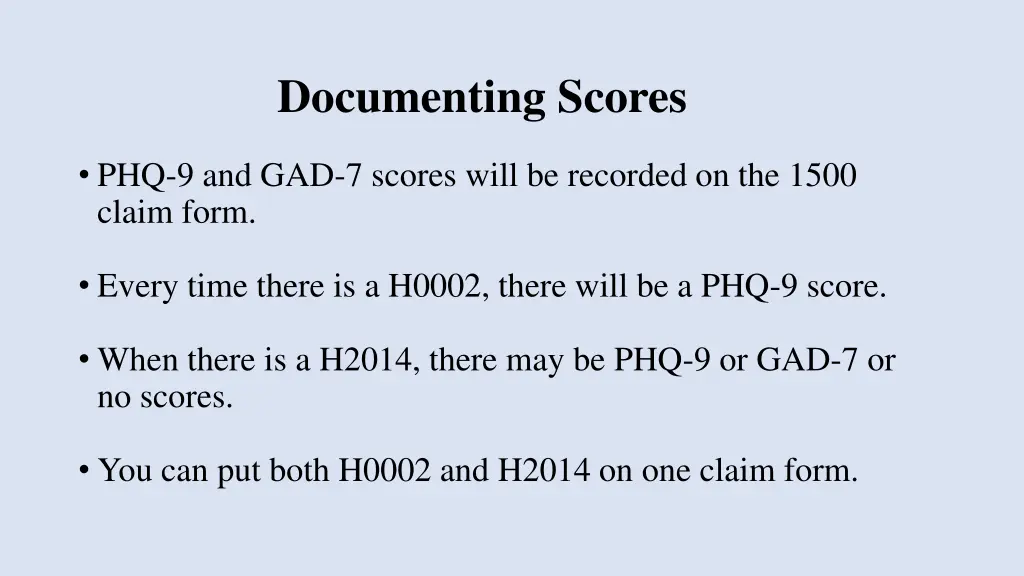 documenting scores