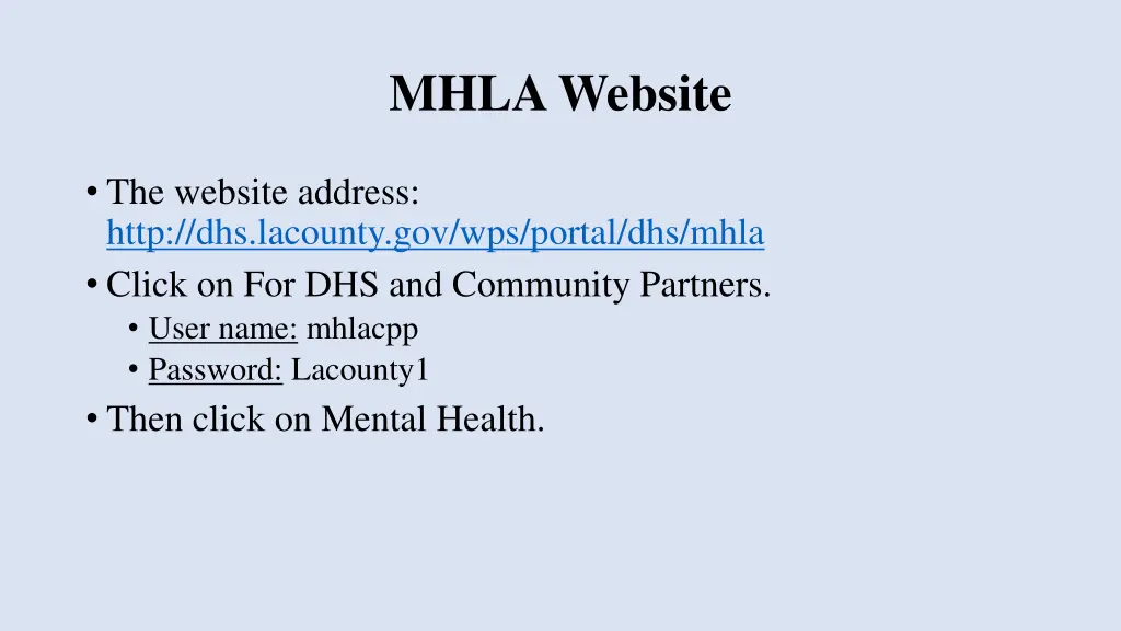 mhla website