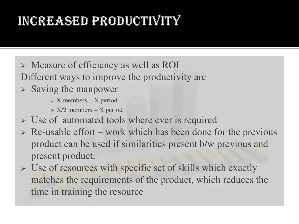 measure of efficiency as well as roi different