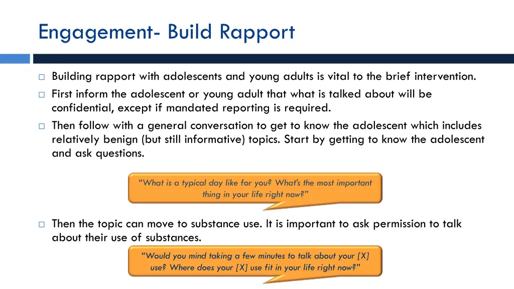 engagement build rapport