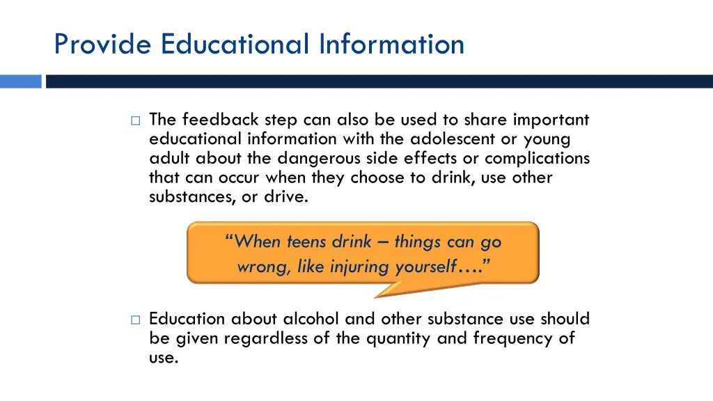 provide educational information