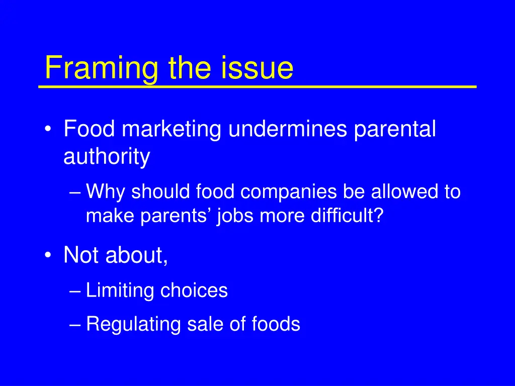 framing the issue