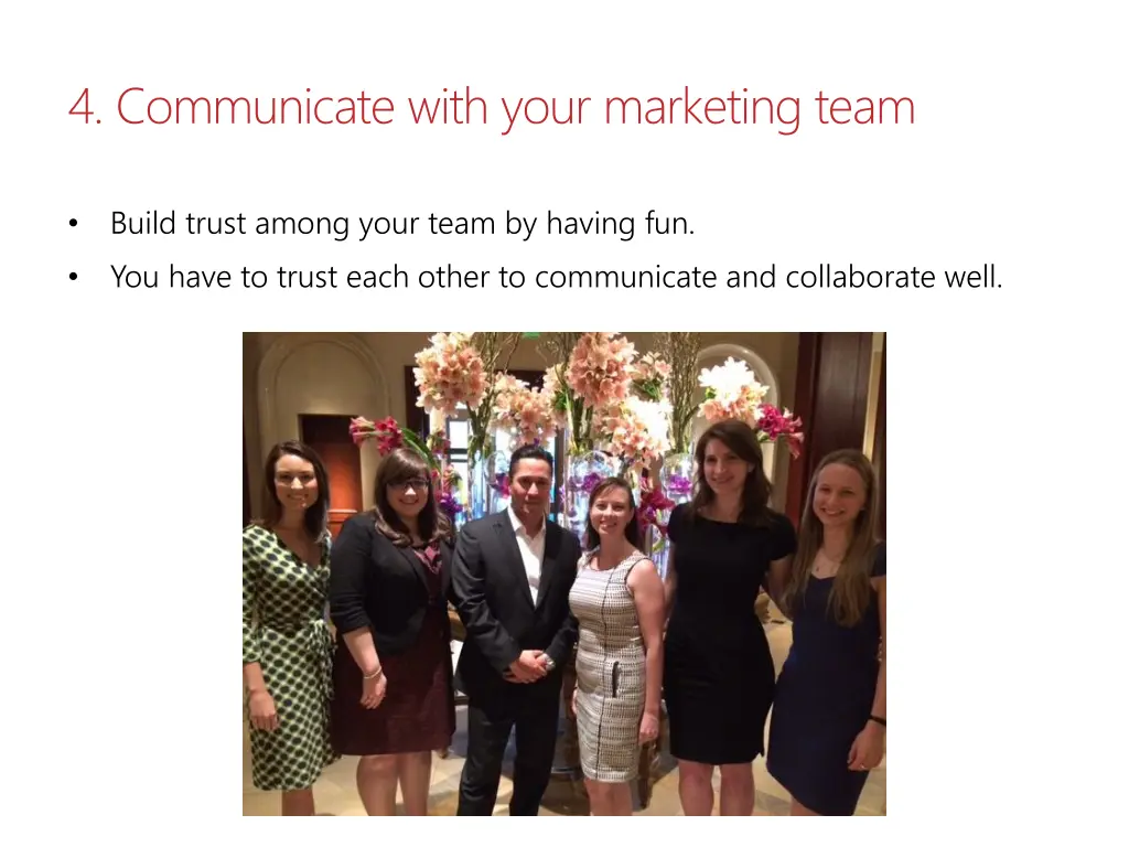 4 communicate with your marketing team