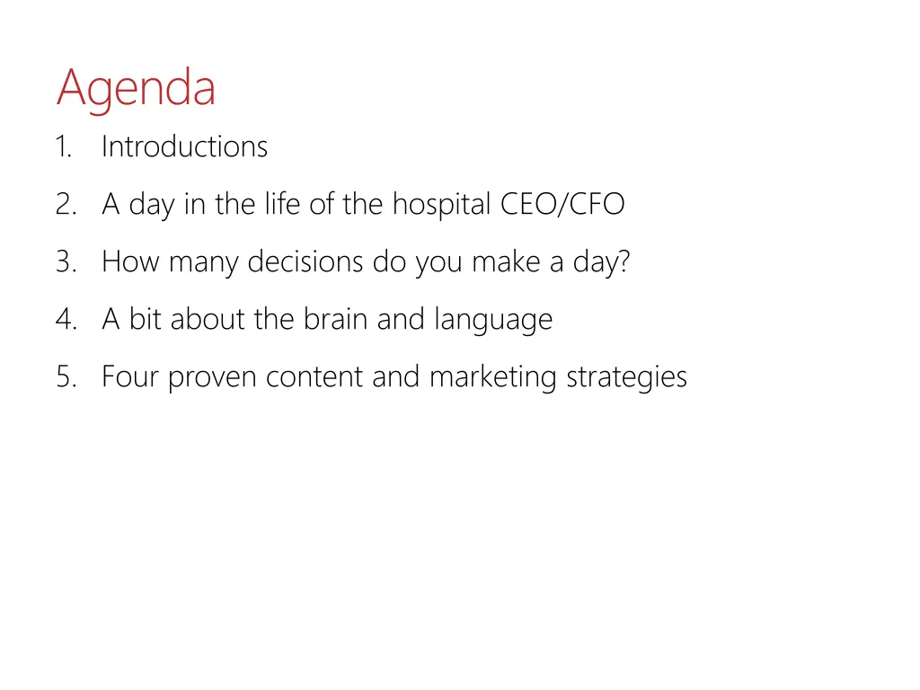 agenda 1 introductions