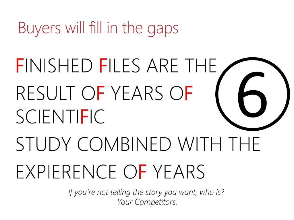buyers will fill in the gaps 1