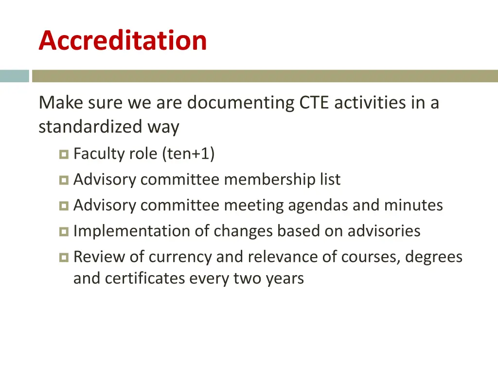 accreditation