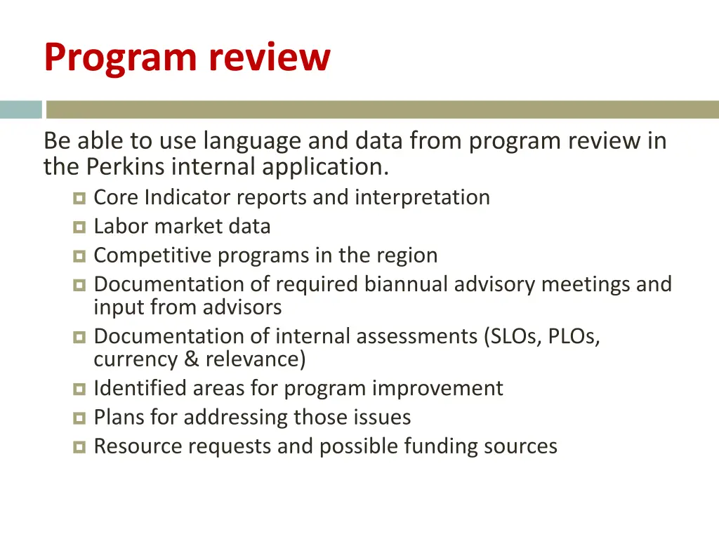 program review