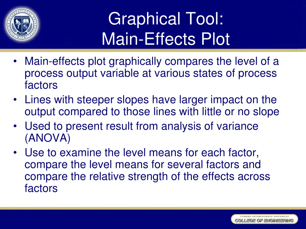 graphical tool main effects plot