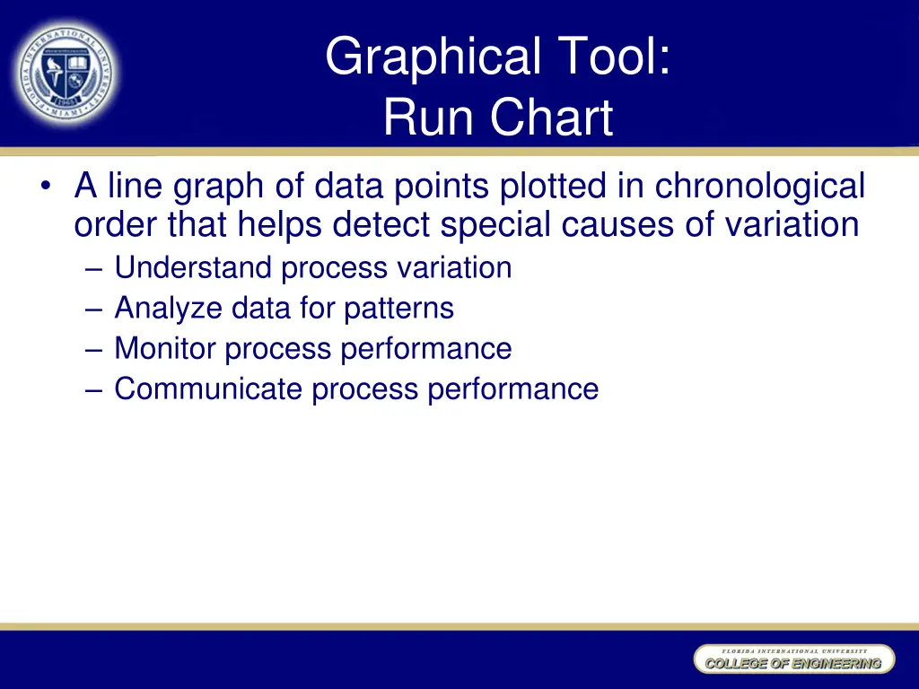 graphical tool run chart
