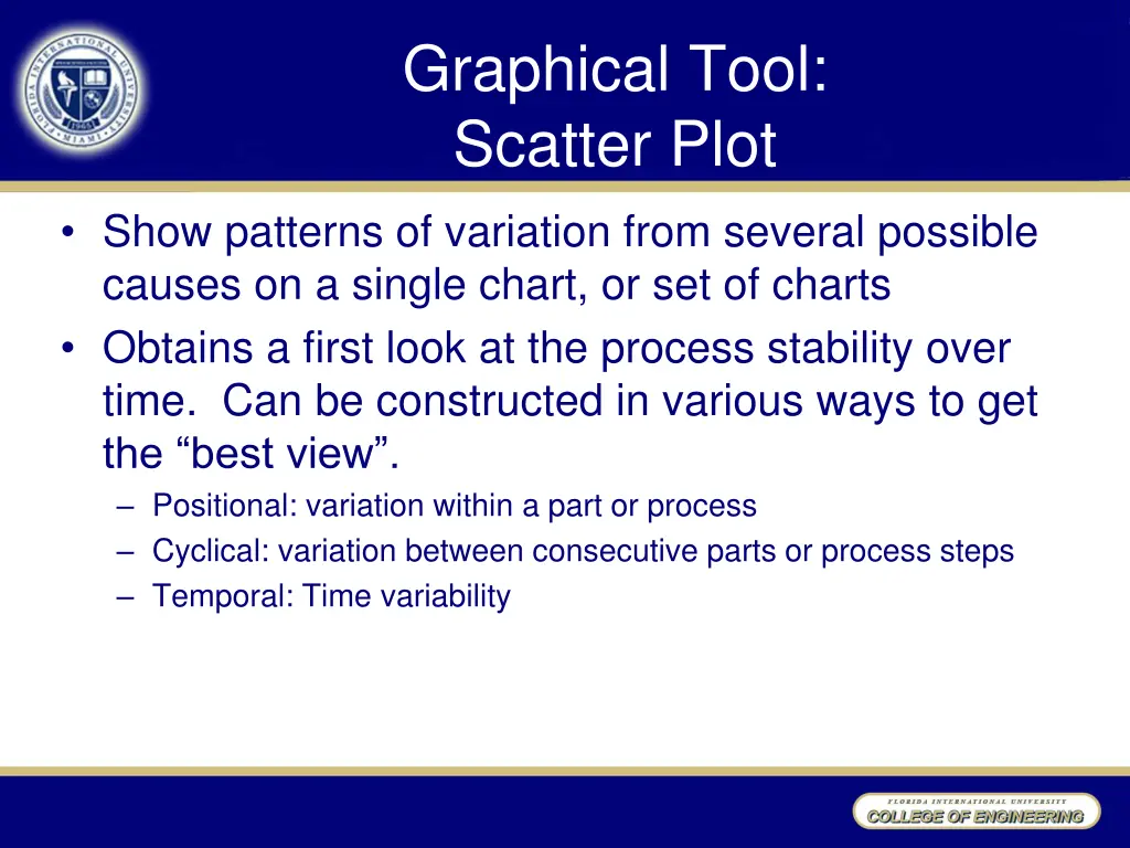 graphical tool scatter plot