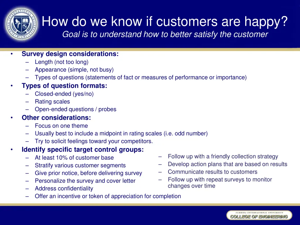 how do we know if customers are happy goal
