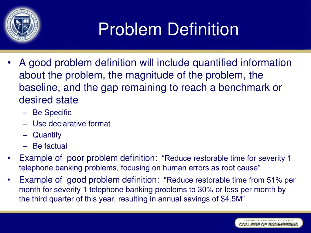 problem definition