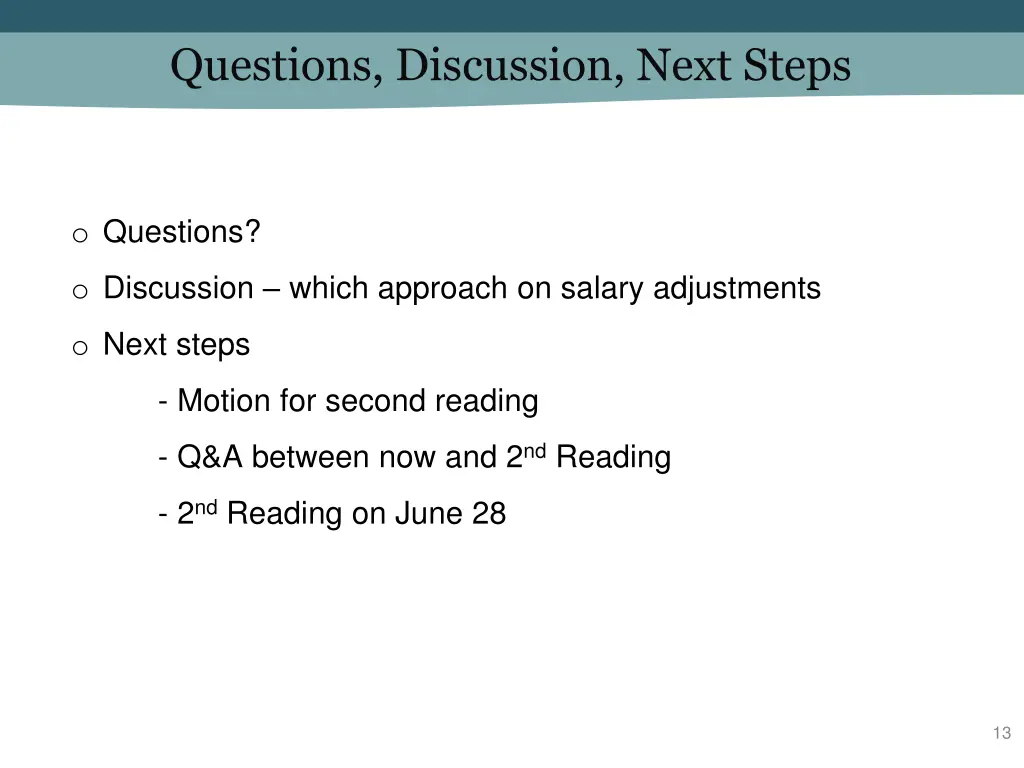 questions discussion next steps