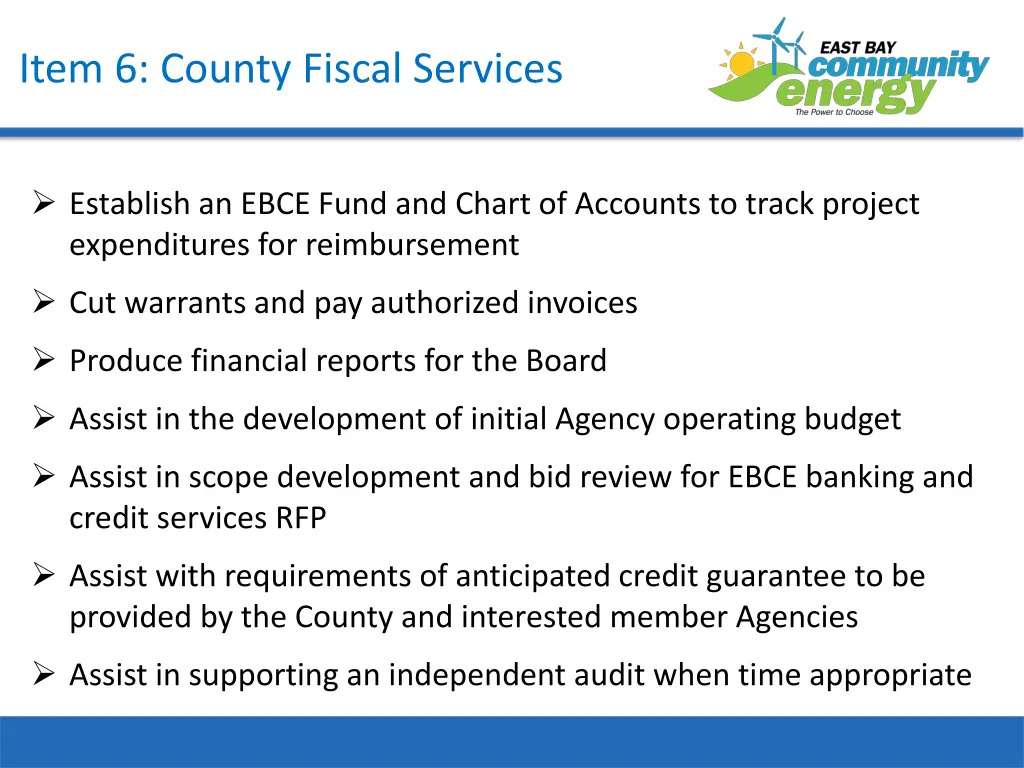 item 6 county fiscal services