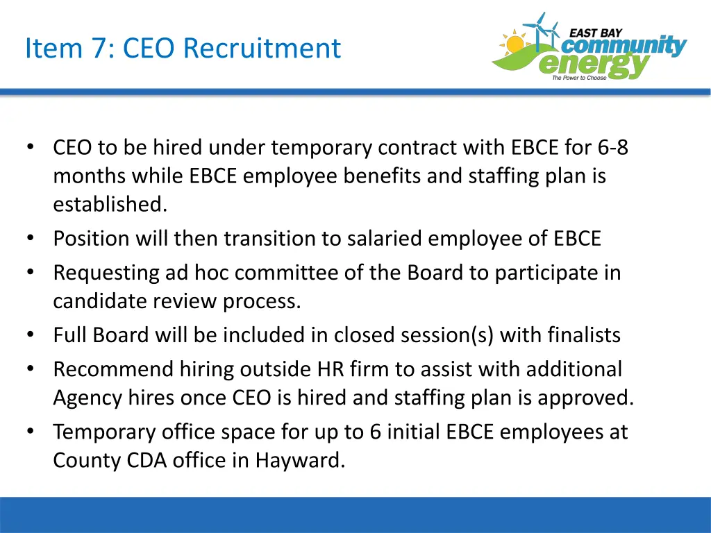 item 7 ceo recruitment