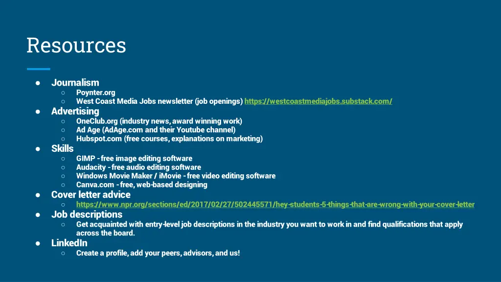 resources