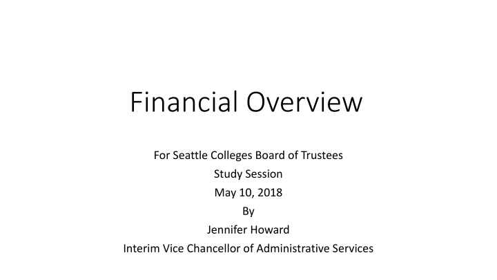 financial overview