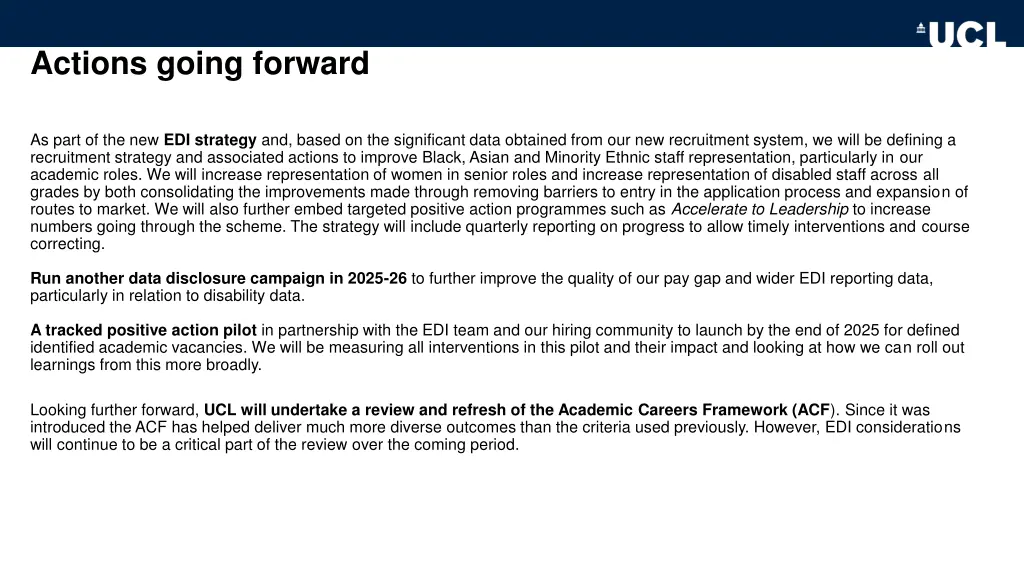 actions going forward 1