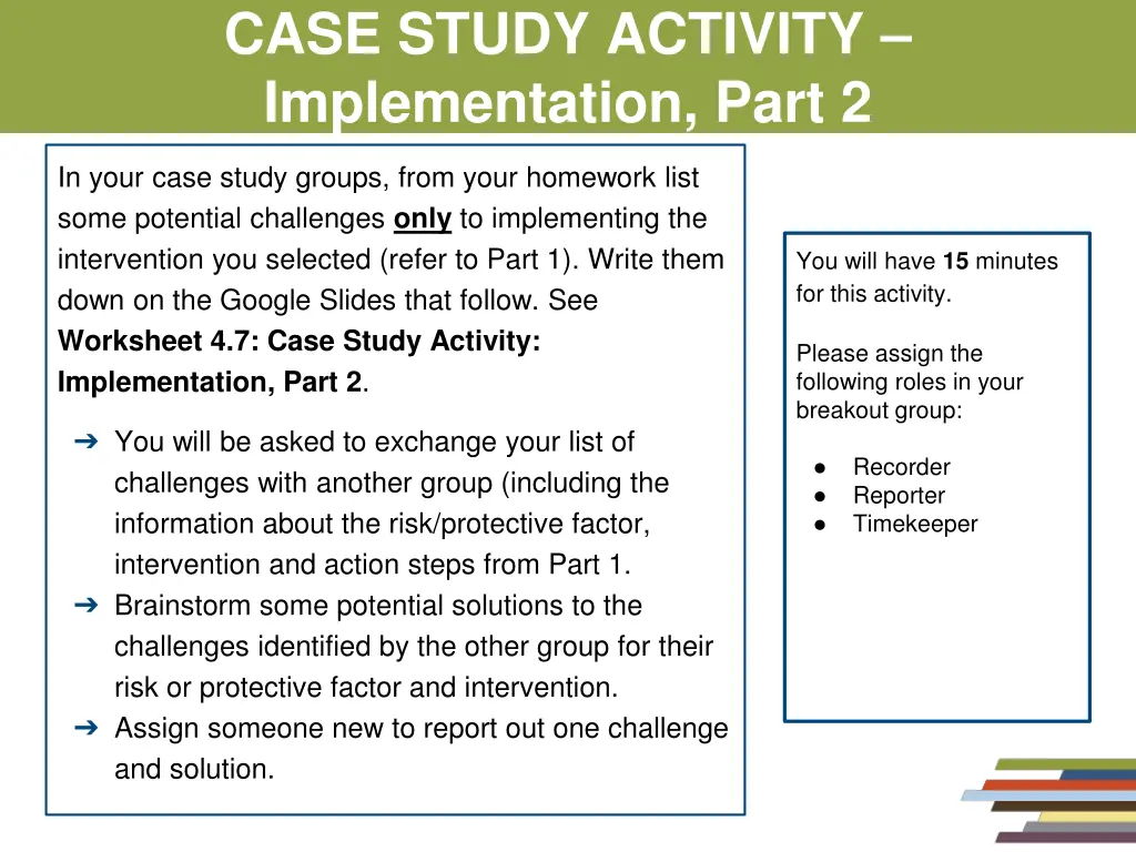 case study activity implementation part 2