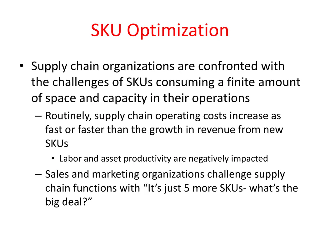 sku optimization 4