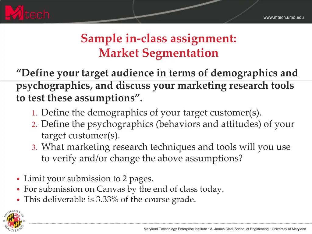 www mtech umd edu 10