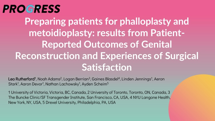 preparing patients for phalloplasty