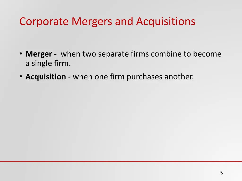 corporate mergers and acquisitions