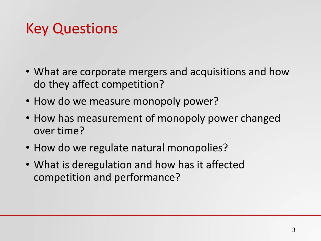 key questions
