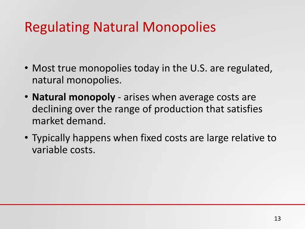 regulating natural monopolies