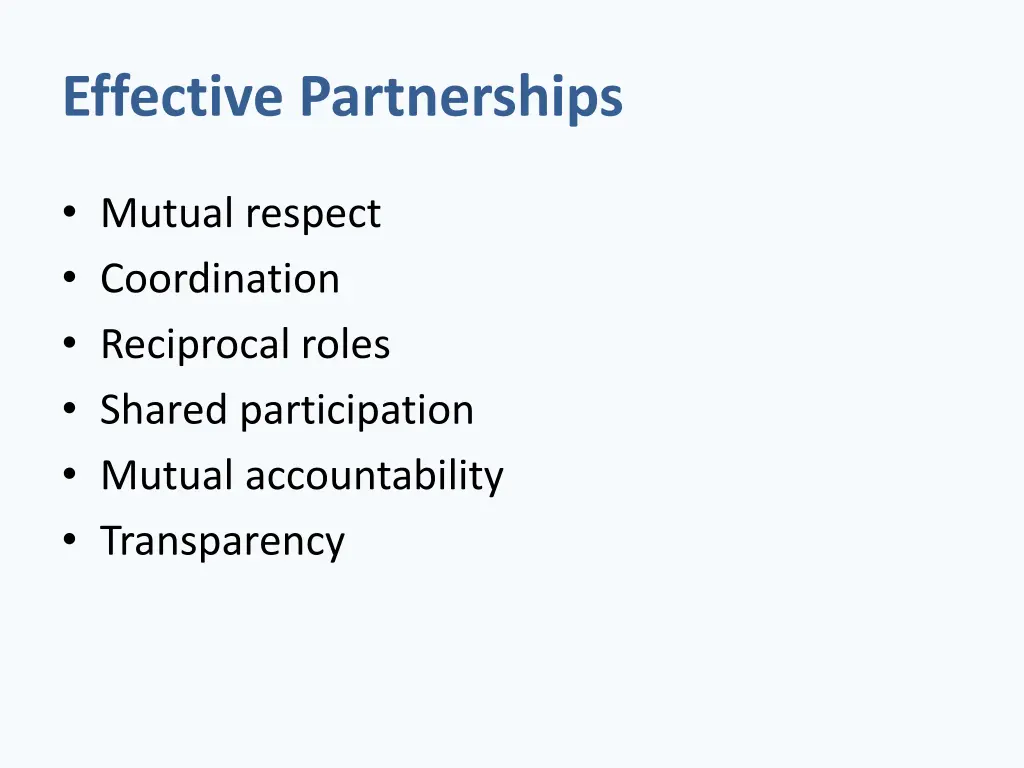 effective partnerships