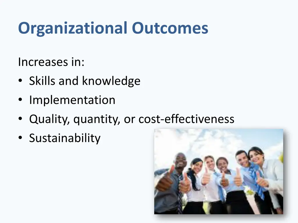 organizational outcomes