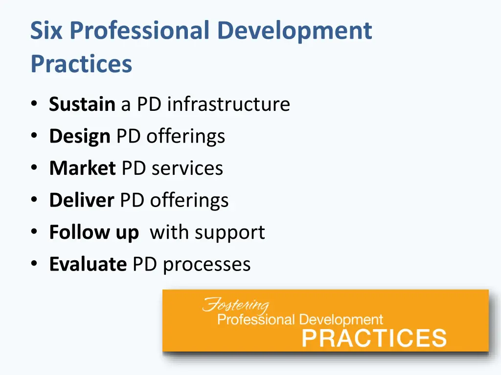 six professional development practices 1