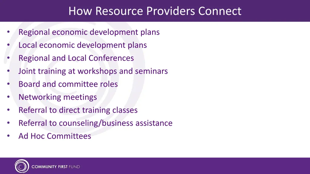 how resource providers connect