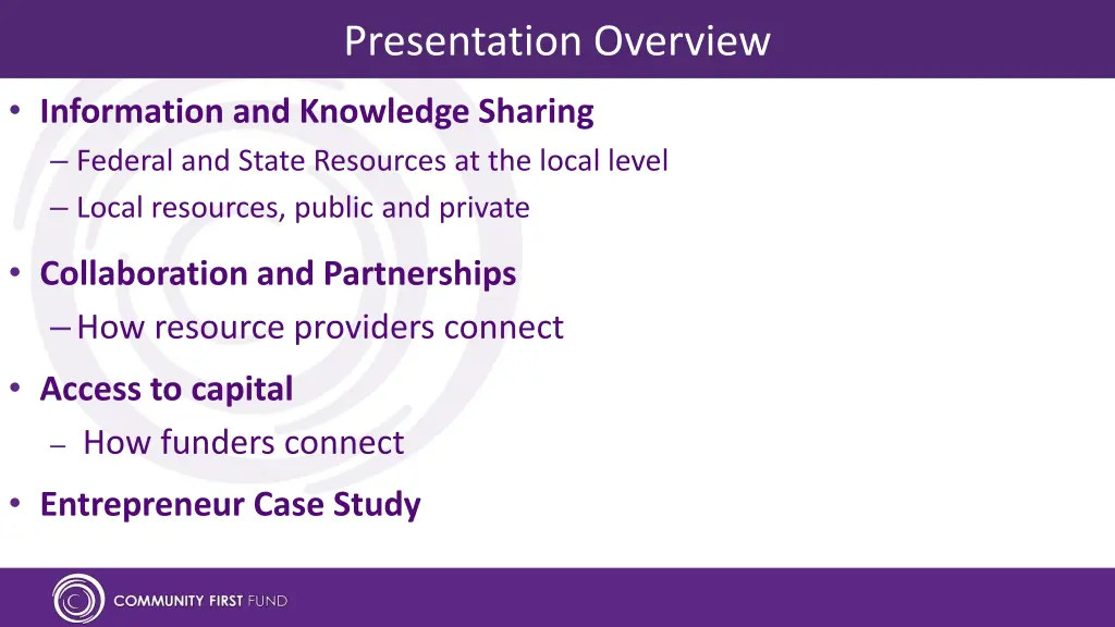 presentation overview