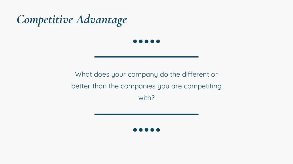 competitive advantage