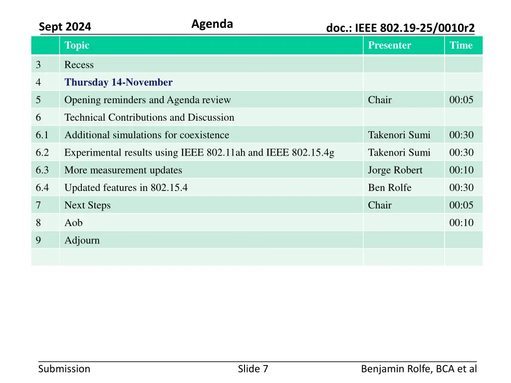 agenda 1