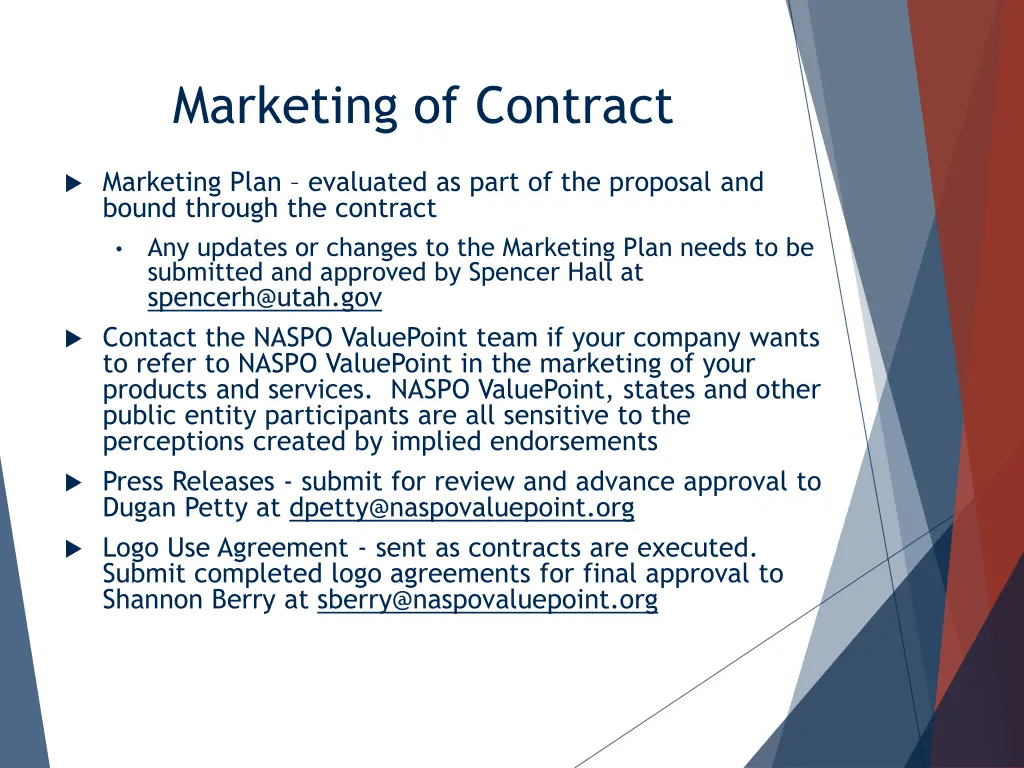 marketing of contract